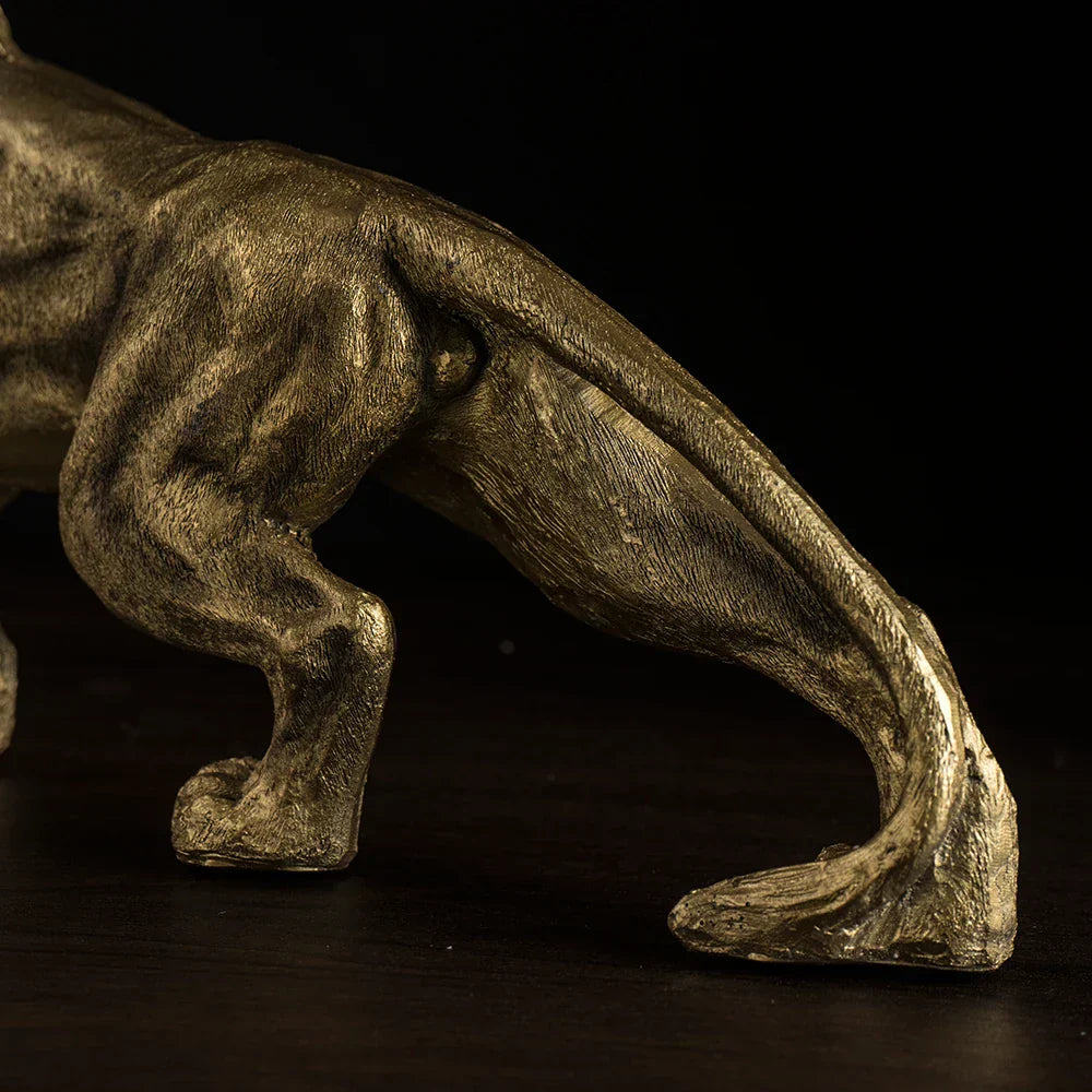 DecorBites™ Golden Lion King Figurine: Modern Office & Home Decor Statue