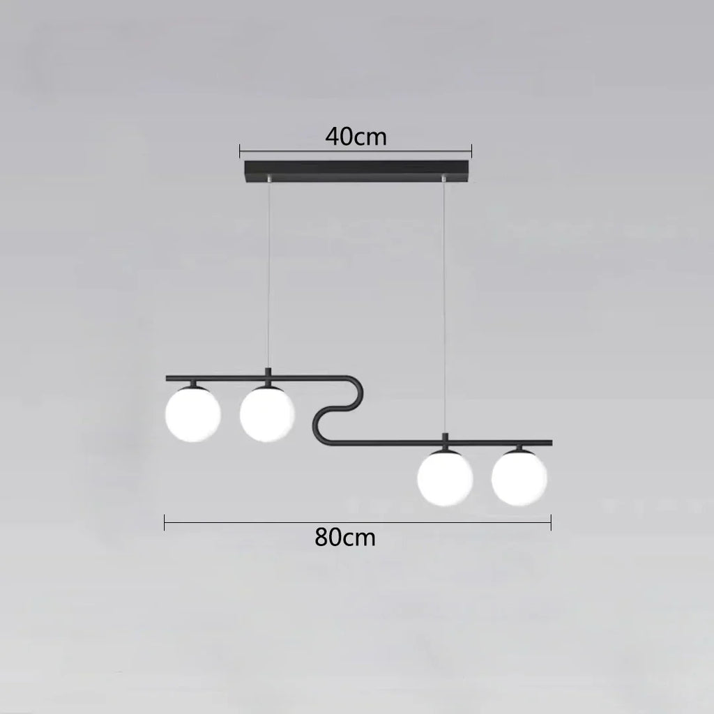 DecorBites™ Glass Ball LED Chandeliers for Home Dining Kitchen Office Decor Lighting