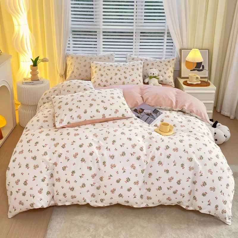 DecorBites™ Cotton Single Duvet Cover - Skin Friendly Quilt Cover for Single King Bed
