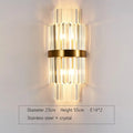 DecorBites™ Crystal Wall Lamp: Elegant Golden LED Sconce for Bedroom, Living Room & Bathroom