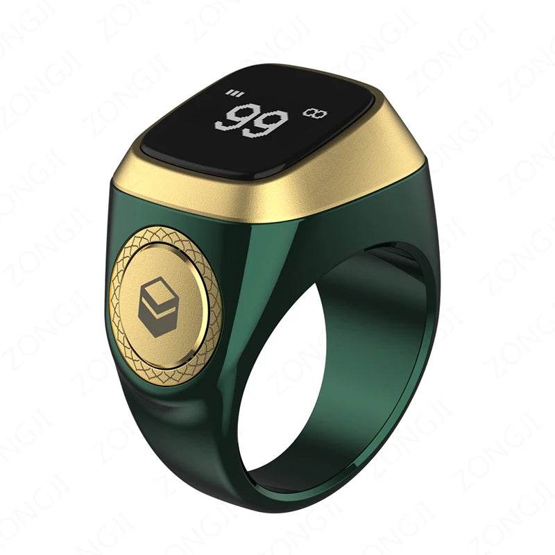 IQibla Smart Zikr Ring Praise Tasbih Tally Electronic Digital Counter for Muslims Prayer Time Vibration Reminder Waterproof