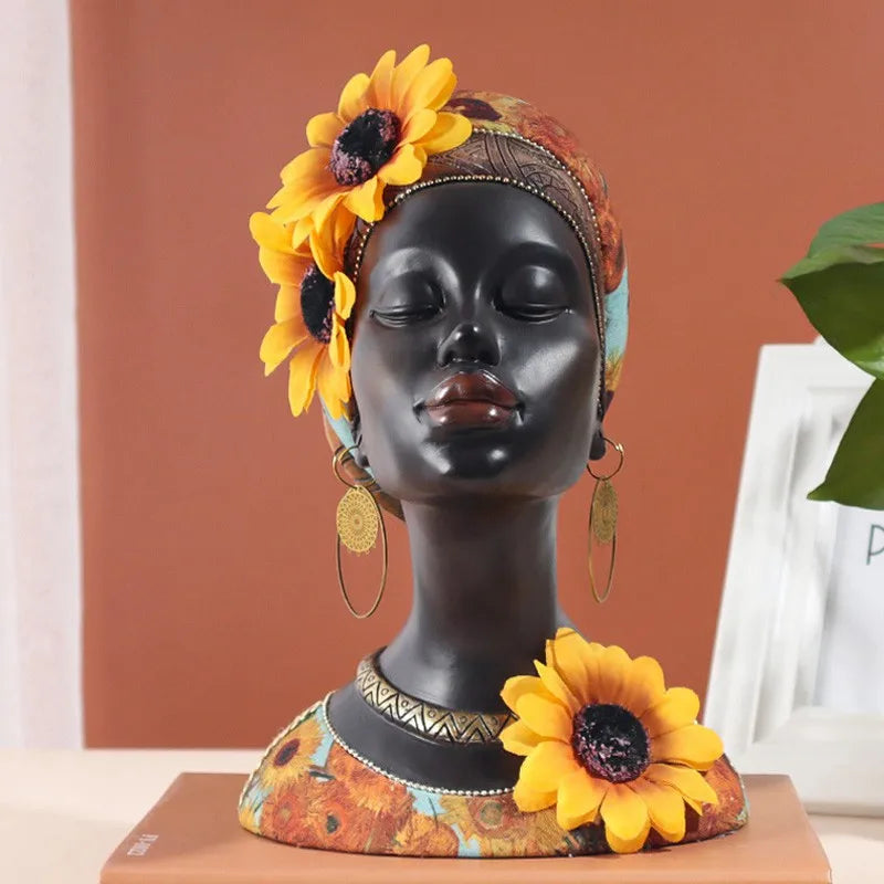 DecorBites™ African Beauty Figurines: Modern Art Crafts for Home & Office Decor