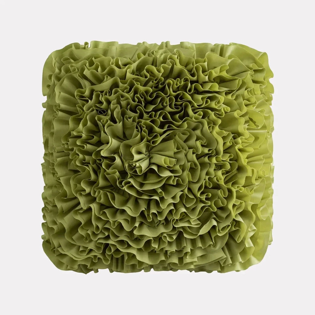 DecorBites™ Green Flower Car Sofa Cushion Pillowcase Home Decoration Square Pillow