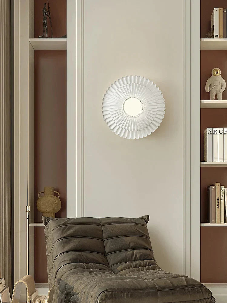 DecorBites™ French Cream Wind Wall Lamp, Carved Designer Pastoral Style Sconce for Bedroom and Living Room