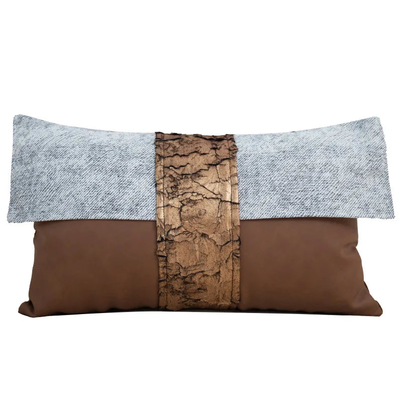 DecorBites™ Italian Light Luxury Brown Cushion Cover for Sophisticated Home Decor.