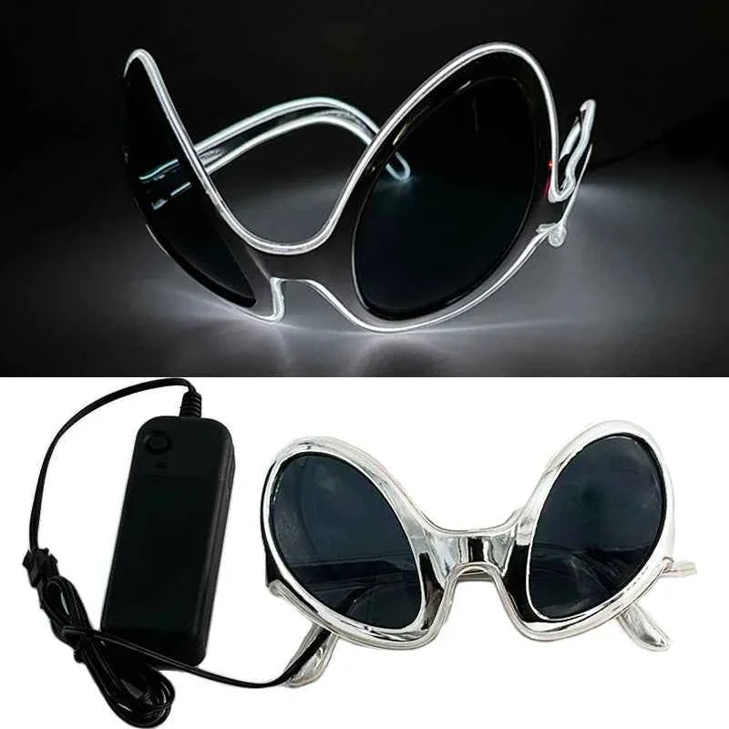 Cyberpunk Futuristic Luminous Rave Goggles LED glowing glasses Accessories