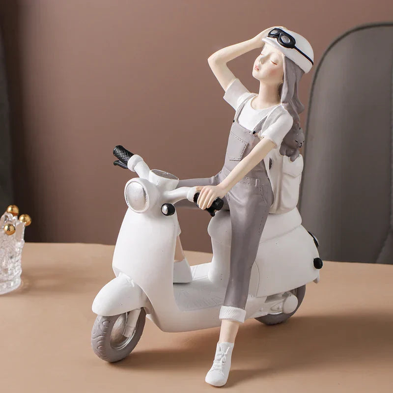DecorBites™ Kawaii Girl Figurine Sculpture for Room Decor and Desk Accessories