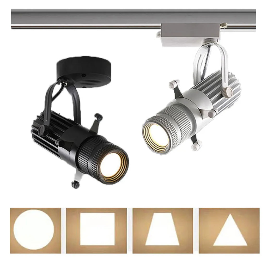 DecorBites™ Adjustable LED Track Spotlights for Art Gallery Church Museum, Square Shape