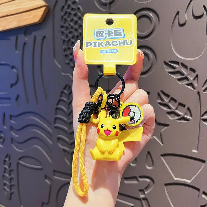 Genuine Pokemon Keychain: Scented Anime Figure Pendant