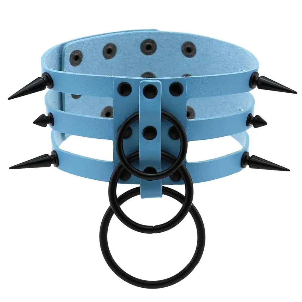 Rivet Leather Bondage Choker Accessories
