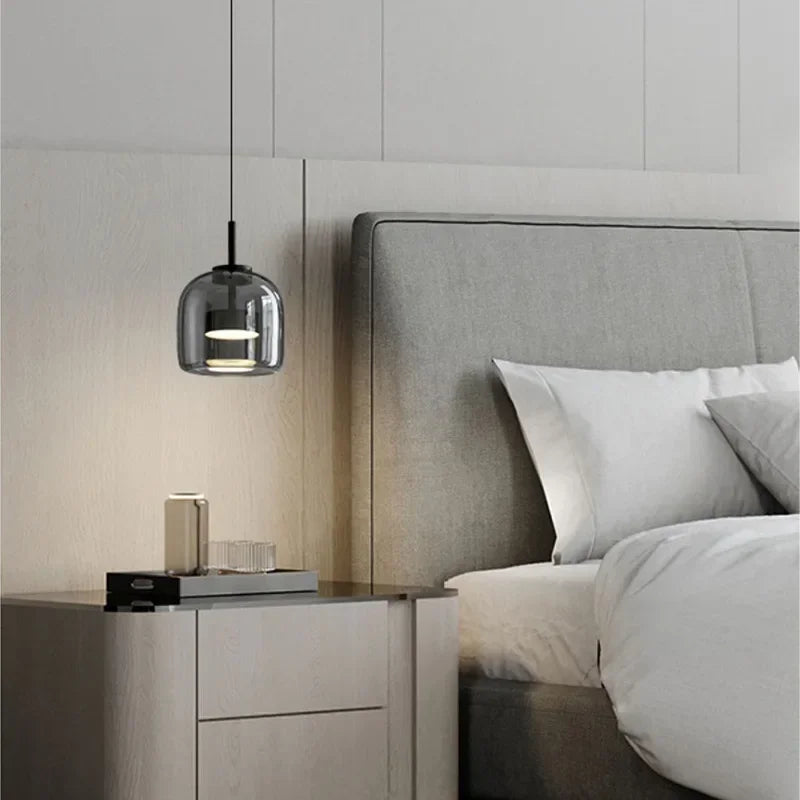 DecorBites™ Glass LED Pendant Chandelier for Dining Room Bar Bedroom Decor