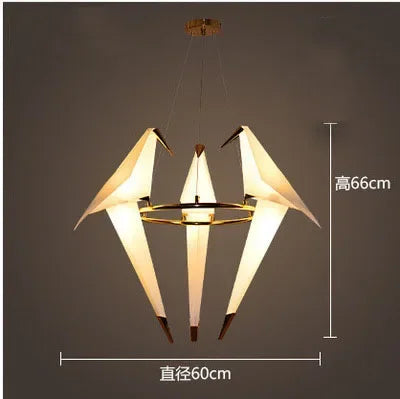 DecorBites™ Crane Chandelier Iron LED Light for Bedroom Dining Children's Room