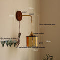 DecorBites™ Adjustable LED Wall Lamp Sconce Copper Wood Glass Stair Light
