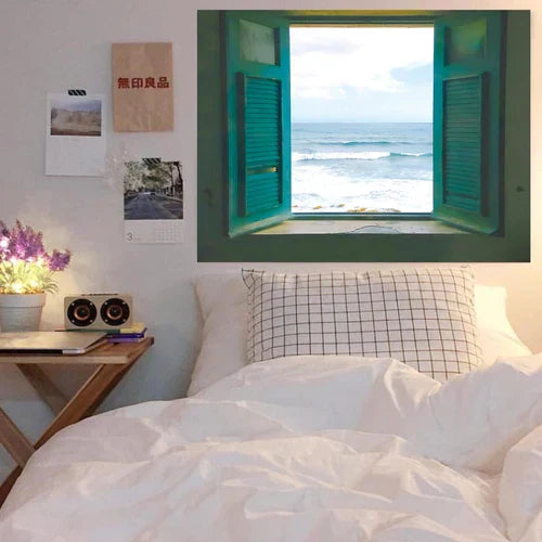 DecorBites™ Dreamy Window Scenery Tapestry Wall Hanging for Room Decor