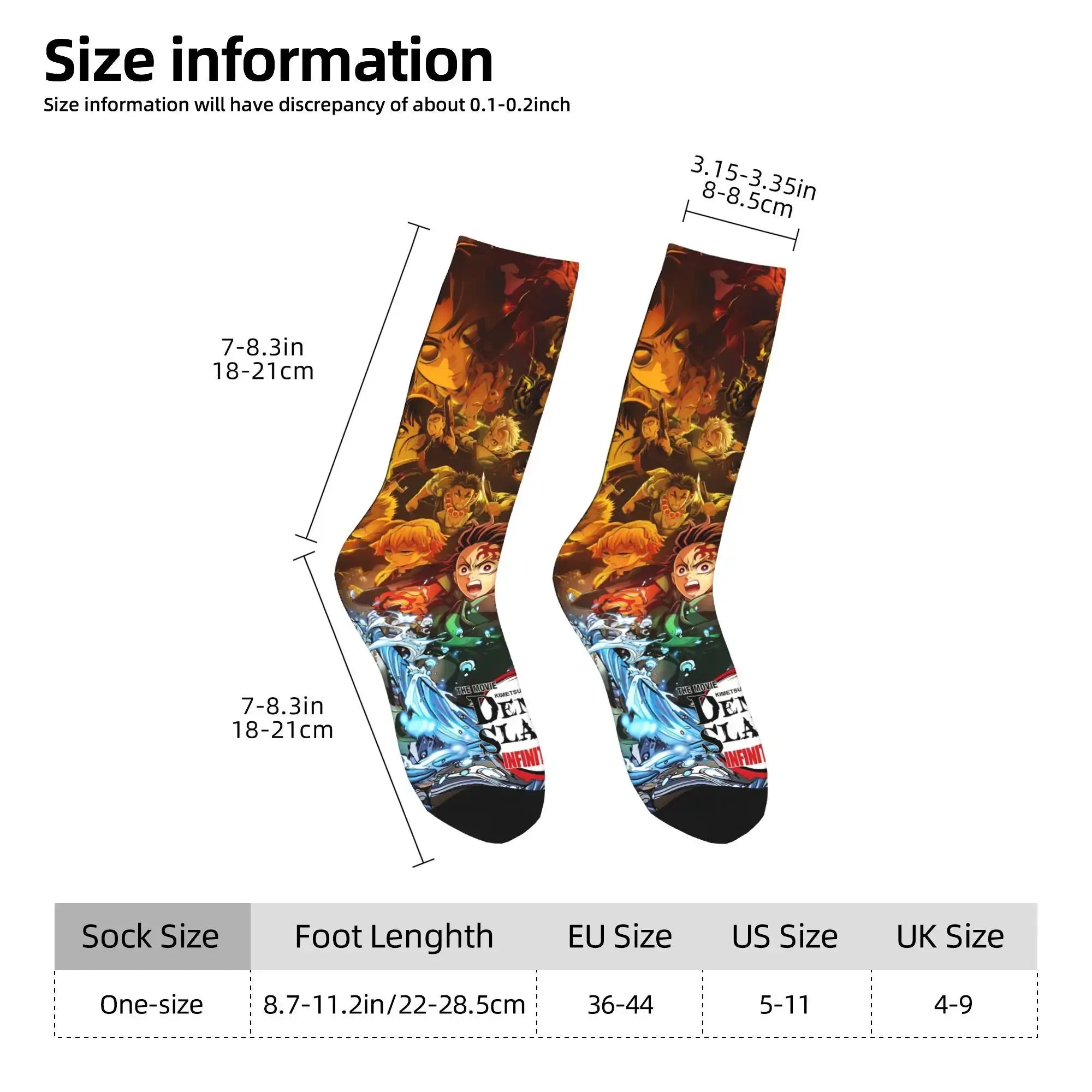 Demon Slayer Socks: Nezuko & Giyu Trendy Skateboard Style