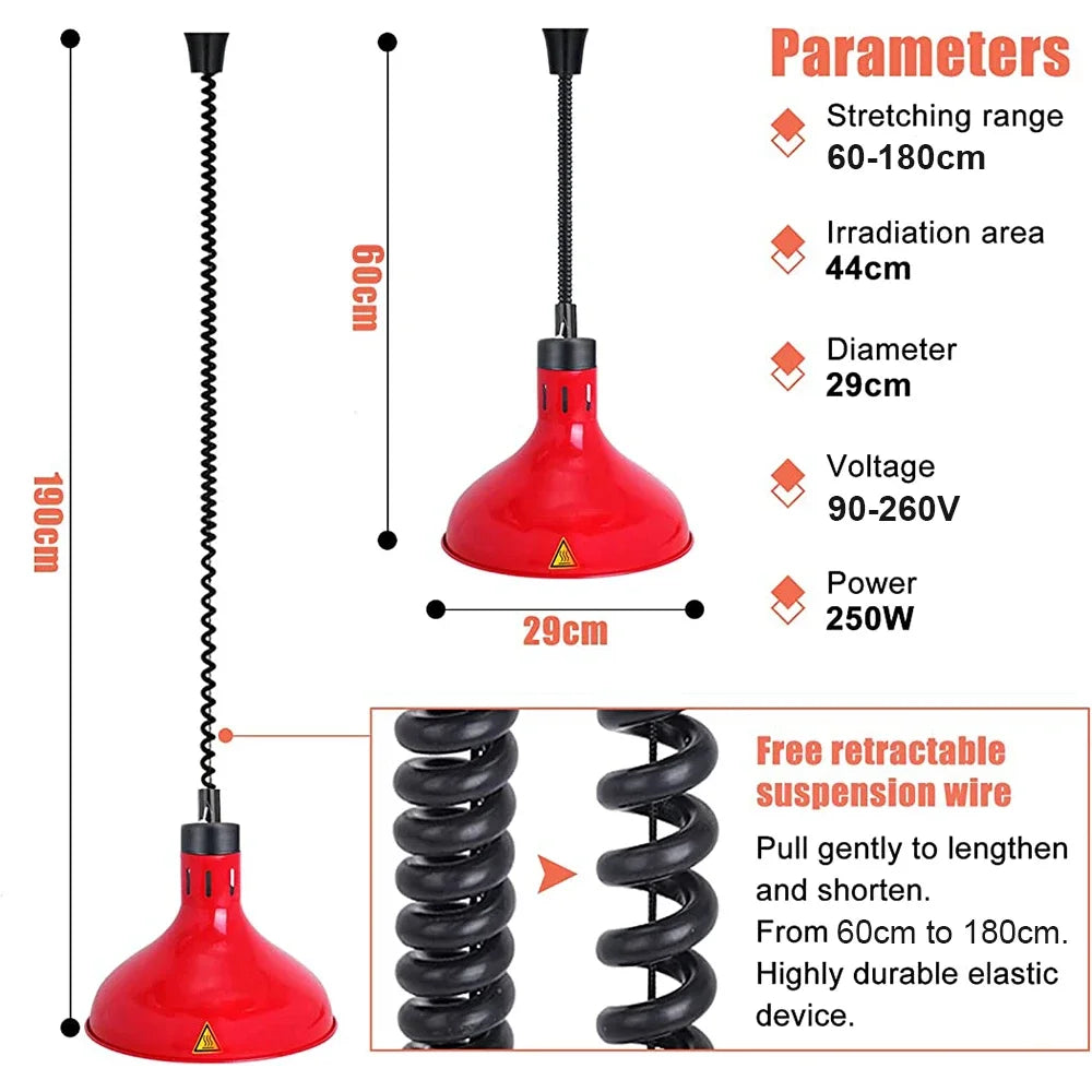 DecorBites™ Electric Telescopic Heat Lamp for Food Preservation in Restaurants