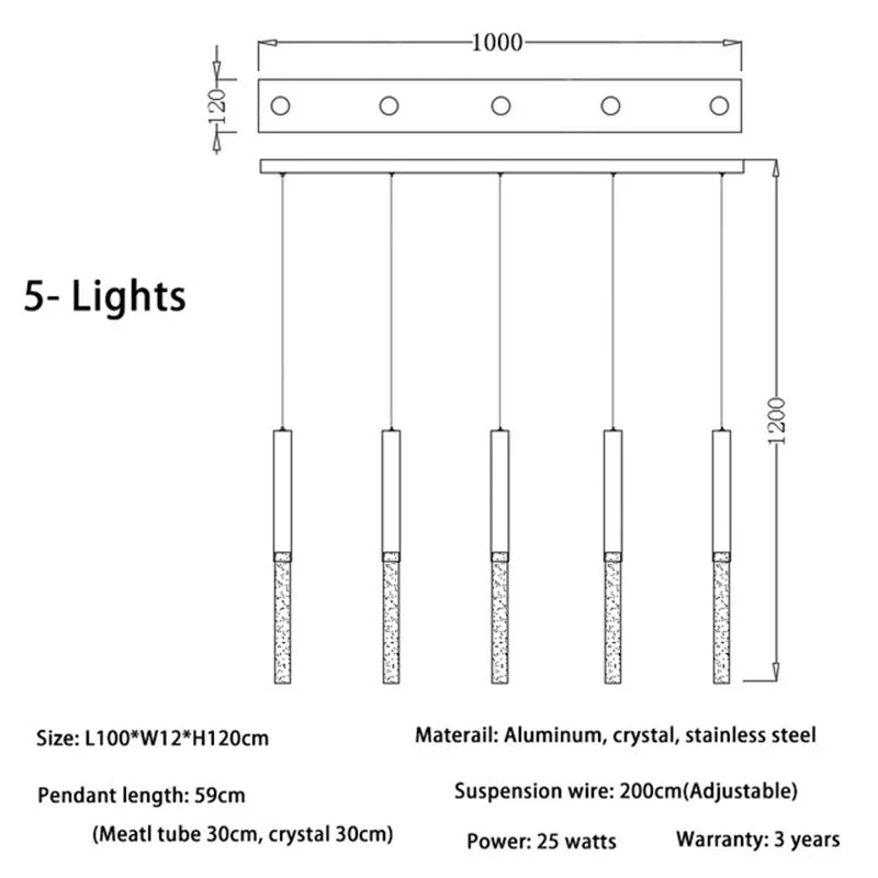 DecorBites™ Crystal LED Chandelier: Stylish Lighting for Staircase & Living Room