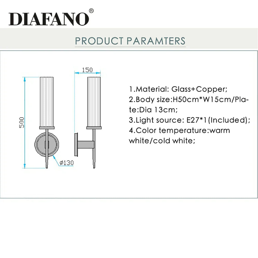 DecorBites™ Copper Wall Sconce for Elegant Indoor Lighting