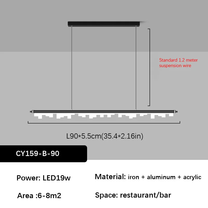 DecorBites™ LED Pendant Chandelier for Dining Room Kitchen Island Bar Ceiling Lighting