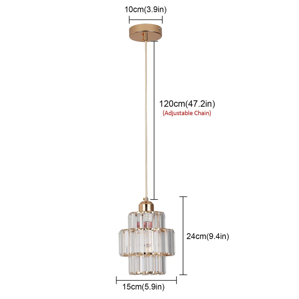 DecorBites™ Crystal Glass Ceiling Chandelier for Bright Home Hotel Decor