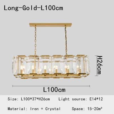 DecorBites™ Crystal Pendant Chandelier - Ideal for Living Room, Bedroom, Kitchen, or Wine Shop.