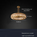 DecorBites™ Gold Crystal Ceiling Chandelier LED Light Fixture for Luxury Home Decor