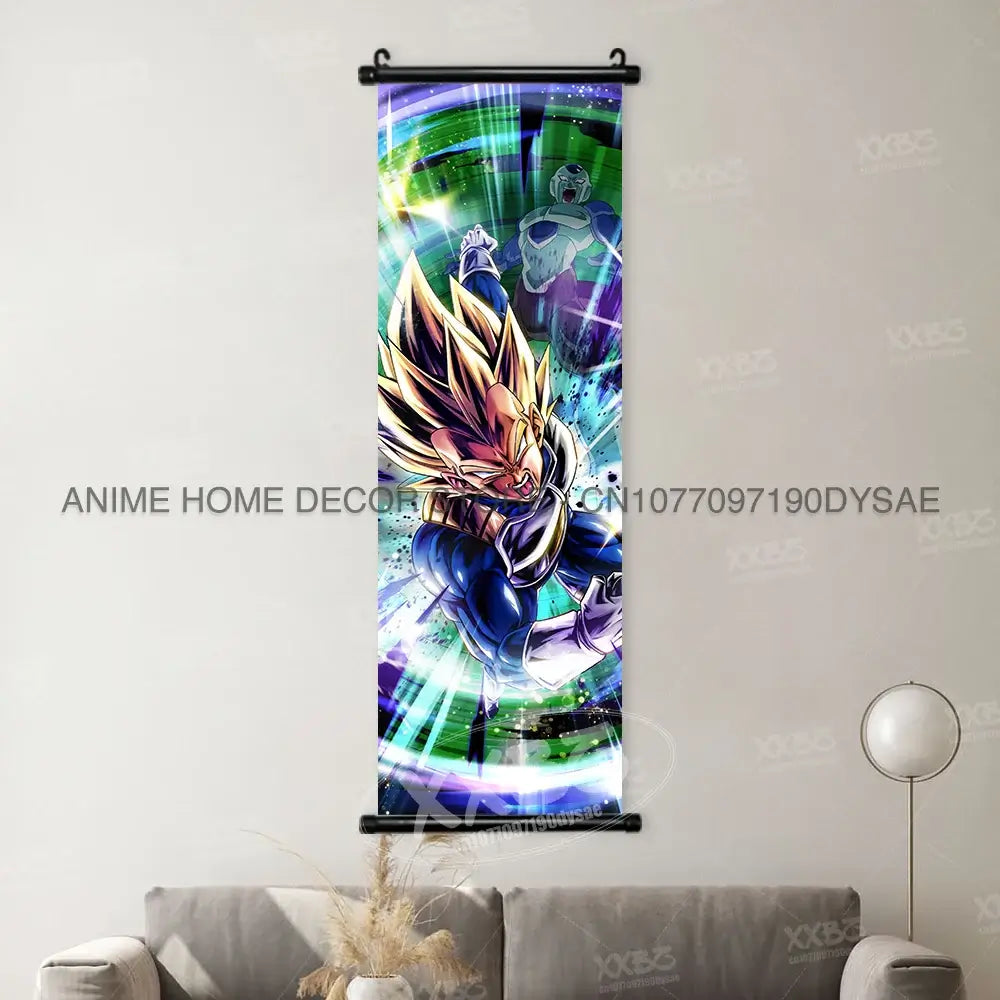 Dragon Ball Posters: Goku & Vegeta Hanging Scroll Wall Art