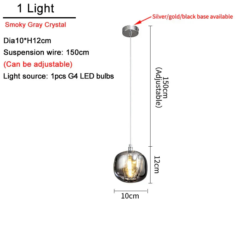DecorBites™ Crystal LED Ceiling Chandelier for Living Room, Bedroom, Dining, and Kitchen