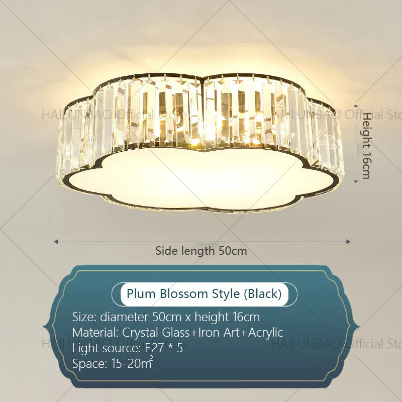 DecorBites™ Crystal Zen Ceiling Light for Living Room, Bedroom, and Dining Room