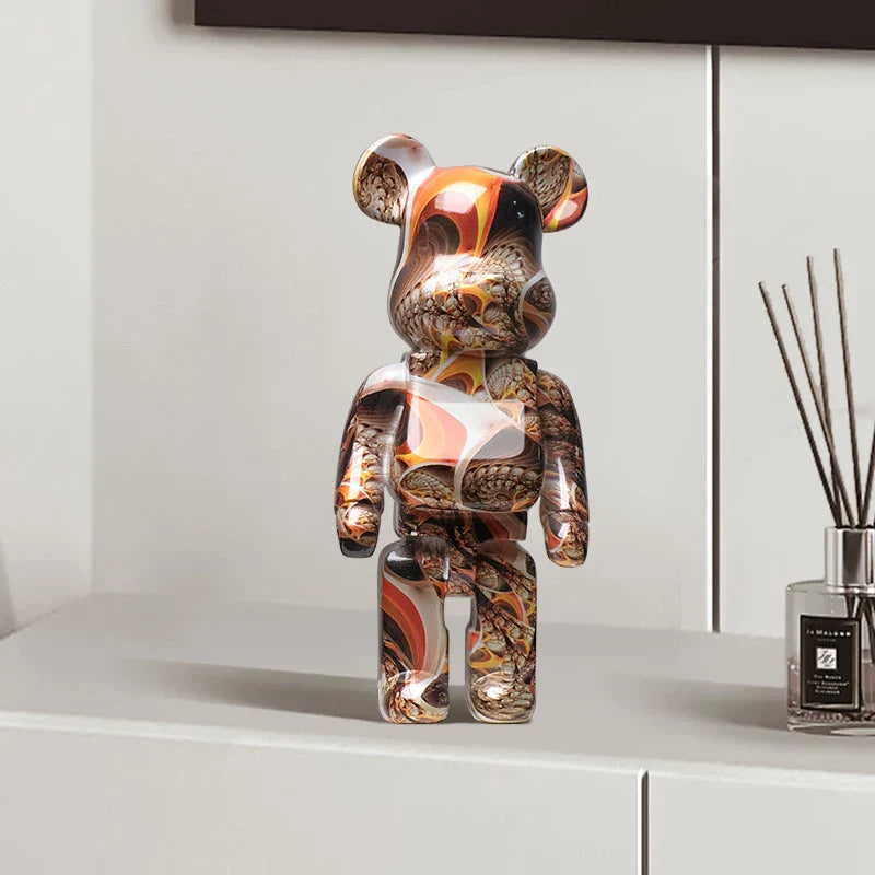 DecorBites™ Graffiti Bear 27cm Figurine | Modern Home Decor Statue & Money Jar