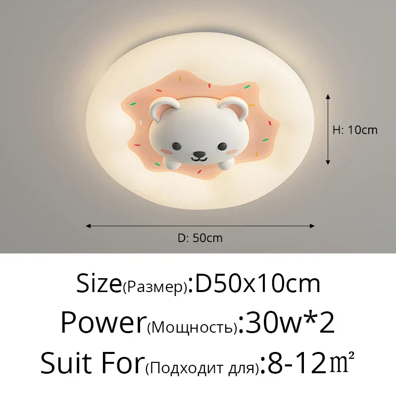 DecorBites™ Kids Room Chandelier Remote Dimable Ceiling Lights