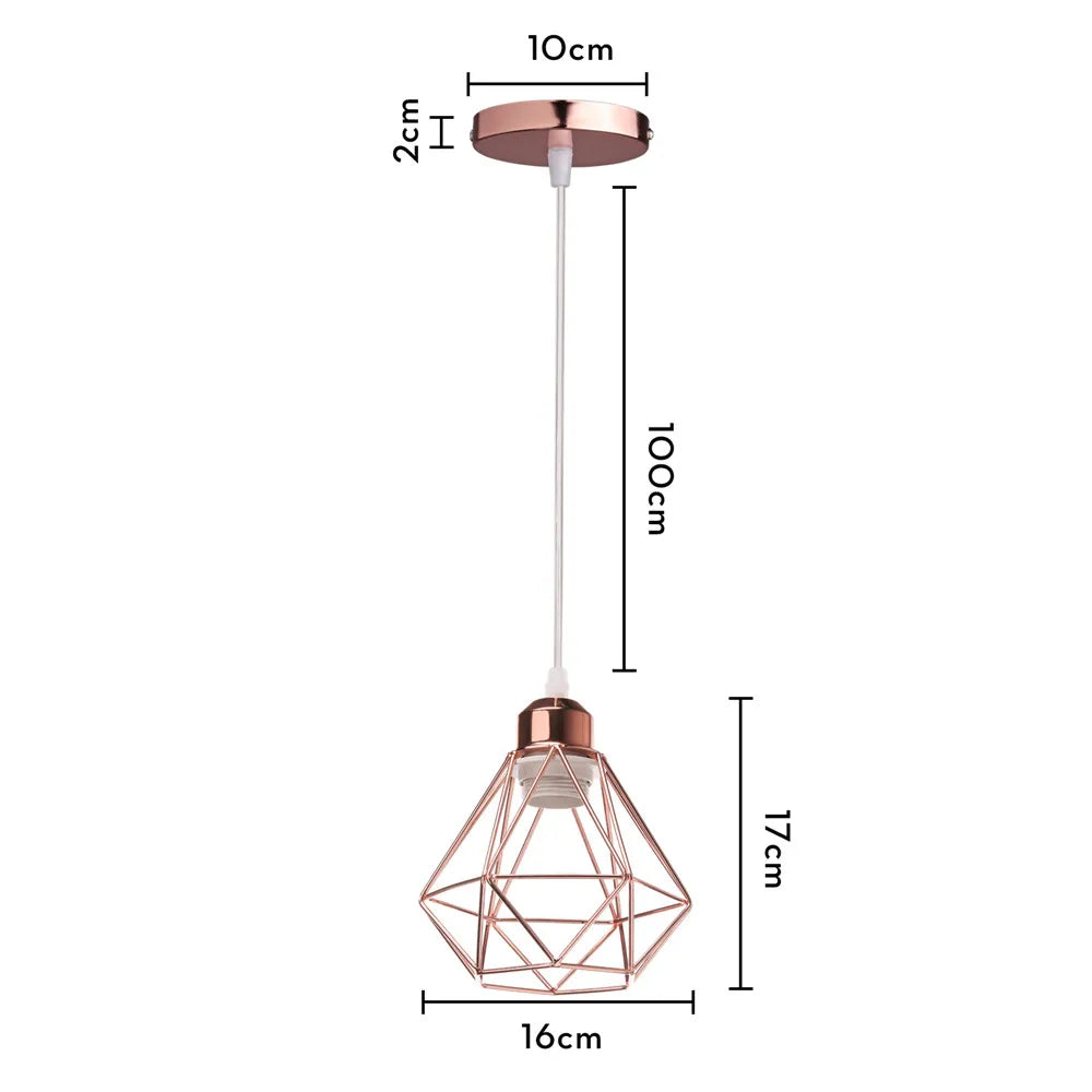 DecorBites™ Iron Frame Pendant Chandelier for Modern Indoor Lighting