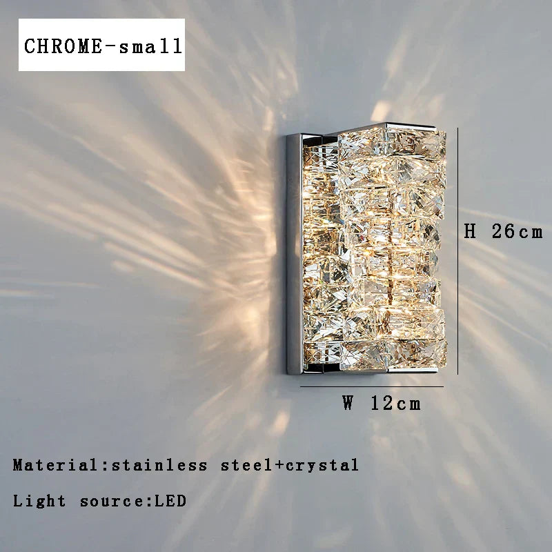 DecorBites™ Crystal Wall Sconce Lamps: Luxury Indoor Wall Lights for Modern Room Decor & Bedside Lighting.