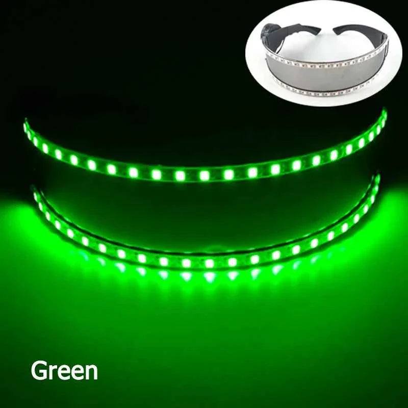 Cyberpunk Futuristic Luminous Rave Goggles LED glowing glasses Accessories