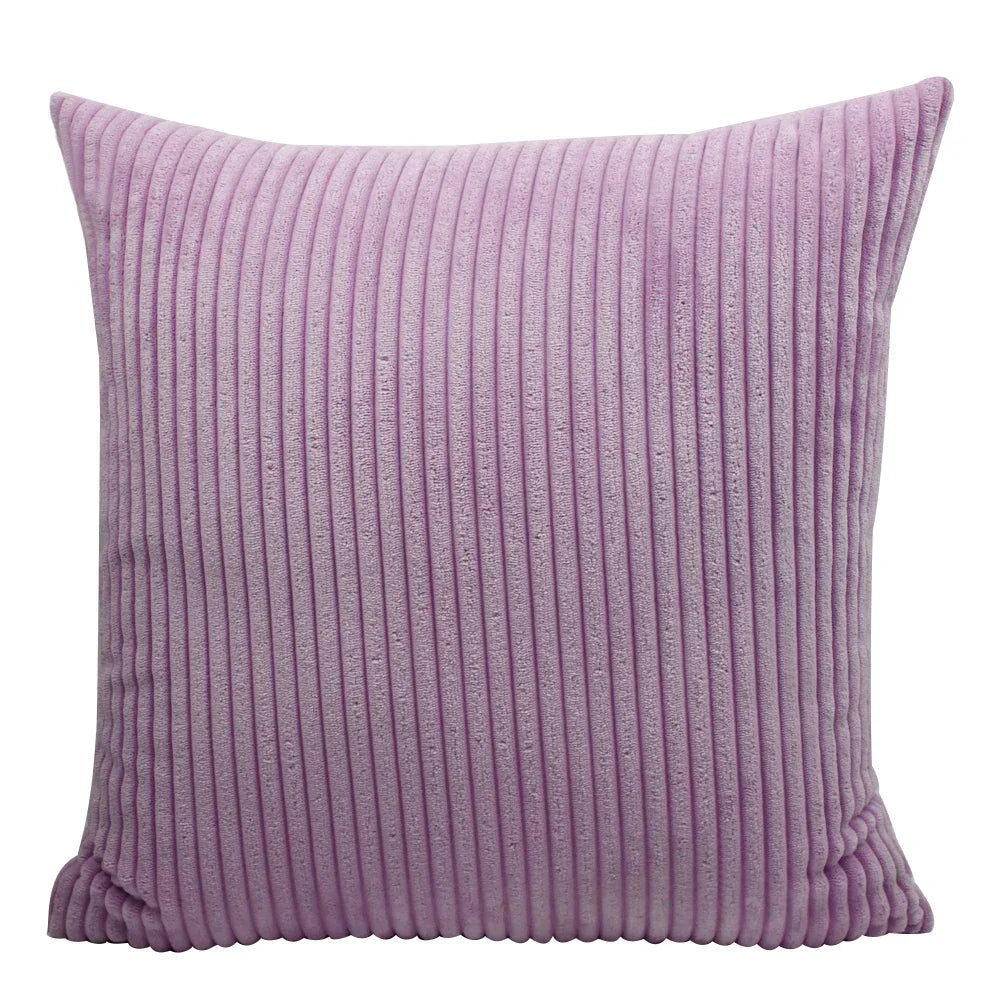 DecorBites™ Corduroy Pillow Cover: Striped Cushion for Sofa Bed - Nordic Home Decor