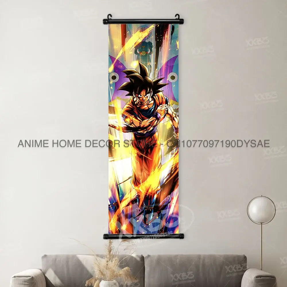 Dragon Ball Posters: Goku & Vegeta Hanging Scroll Wall Art