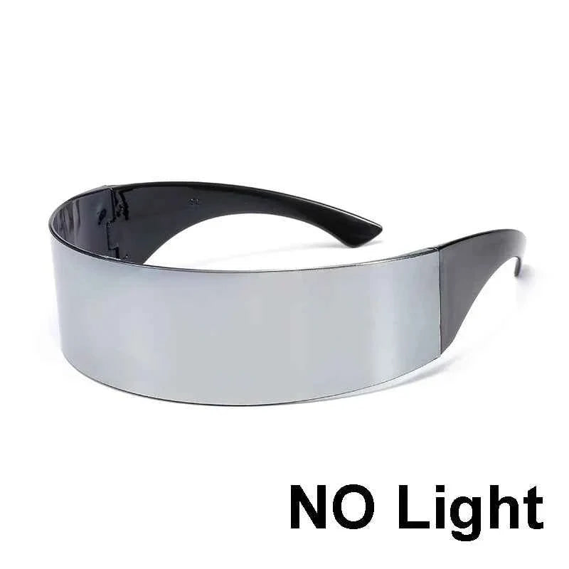 Cyberpunk Futuristic Luminous Rave Goggles LED glowing glasses Accessories