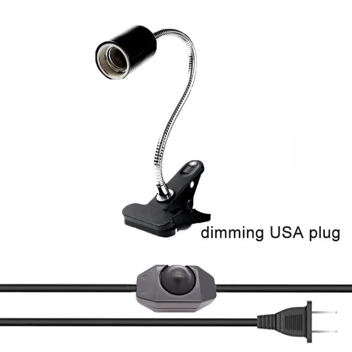 DecorBites™ Adjustable Gooseneck Clip Lamp Holder for Home Office Bedside