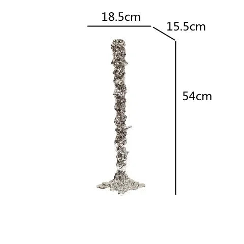 DecorBites™ Golden Candlestick Holder Resin Plated Wedding Centerpiece