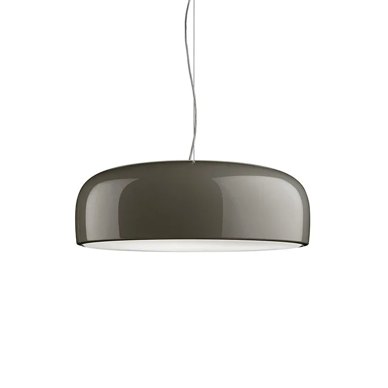 DecorBites™ Glossy Black Round Pendant Light for Dining Room, Modern Nordic Hanging Lamp