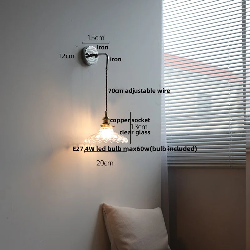 DecorBites™ Japanese Style LED Wall Sconce Pull Chain Stair Light Fixtures