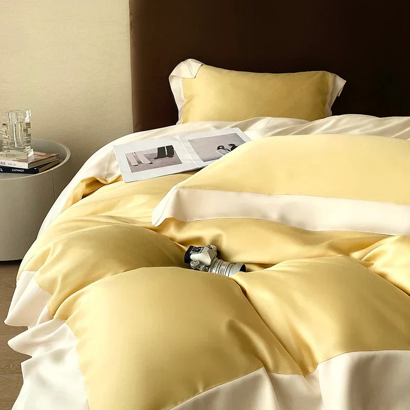 DecorBites™ Eucalyptus Fiber Bedding Set, Summer Coolness, Silky Quilt, Duvet Cover, Sheet Set