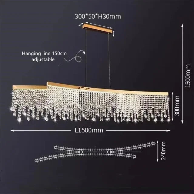 DecorBites™ Crystal LED Ceiling Chandeliers for Luxury Home Decor