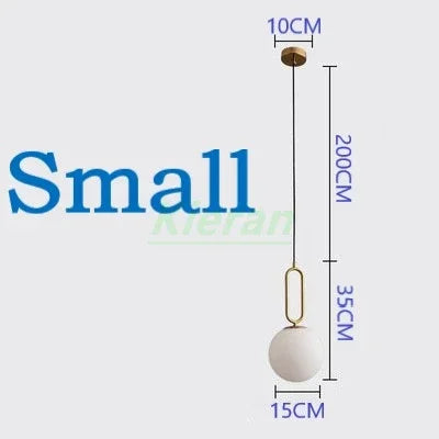 DecorBites™ Glass Ball LED Chandelier for Bedroom, Living Room & Restaurant