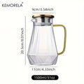 DecorBites™ Diamond Texture Glass Teapot Set - Elegant Hot and Cold Water Kettle for Home