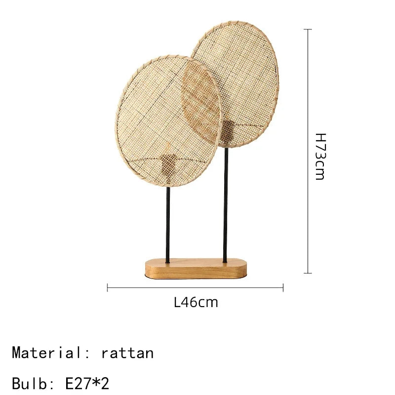 DecorBites™ Japanese Wicker Petal Chandelier for Tea House Dining, Parlor, Restaurant