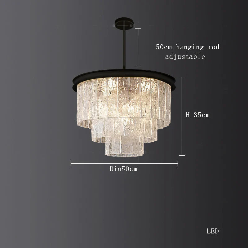 DecorBites™ Crystal LED Chandelier: Minimalist Luxury Lighting for Dinning Table