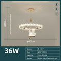 DecorBites™ Crystal Ring LED Chandelier: Modern Luxury Pendant Lamp for Home Decor