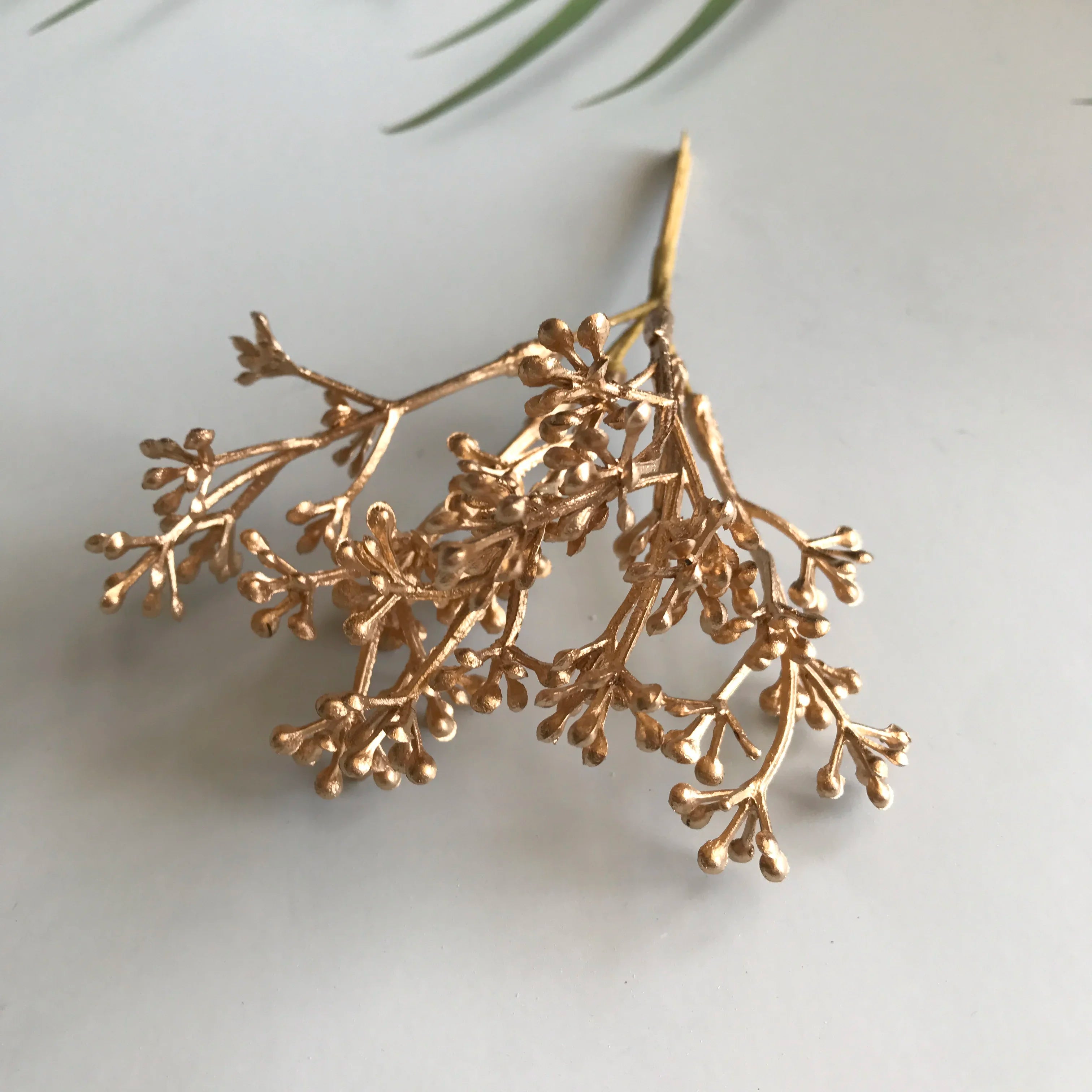 DecorBites™ Gold Hybrid Flower Cherry Stamen Berries Bundle for DIY Decor