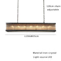 DecorBites™ Kristal Glass Rectangle Pendant Lights - Nordic Classic Dining Table Luminaire